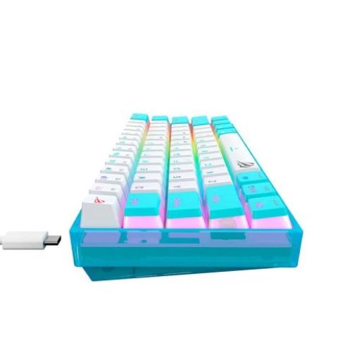 CLAVIER MECANIQUE GAMING HAVIT KB903L 61 KEY RED-SWITCH RGB WHITE-BLUE